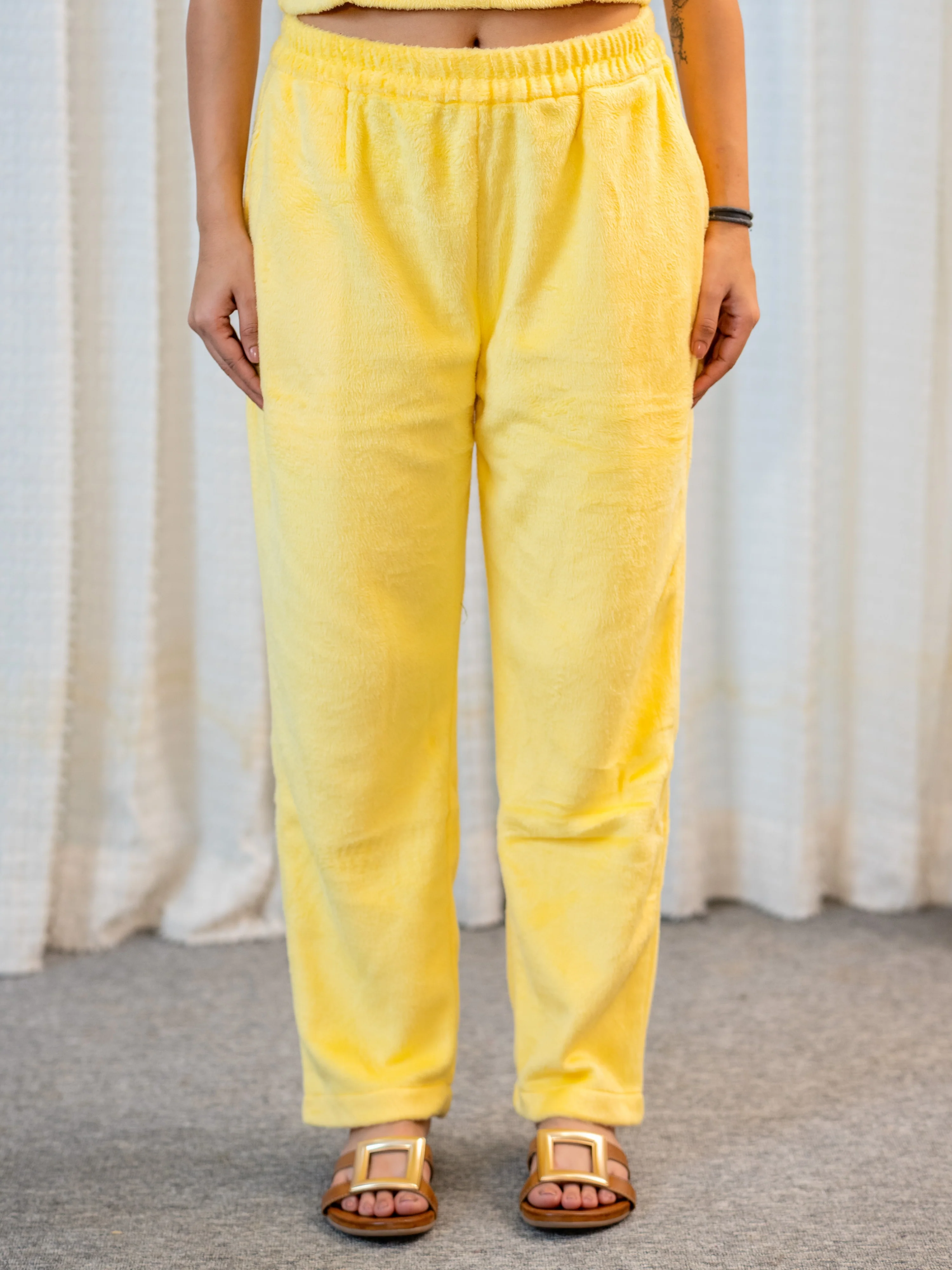 Pastel Yellow Super Soft Woollen 3 Piece Set - Image 9