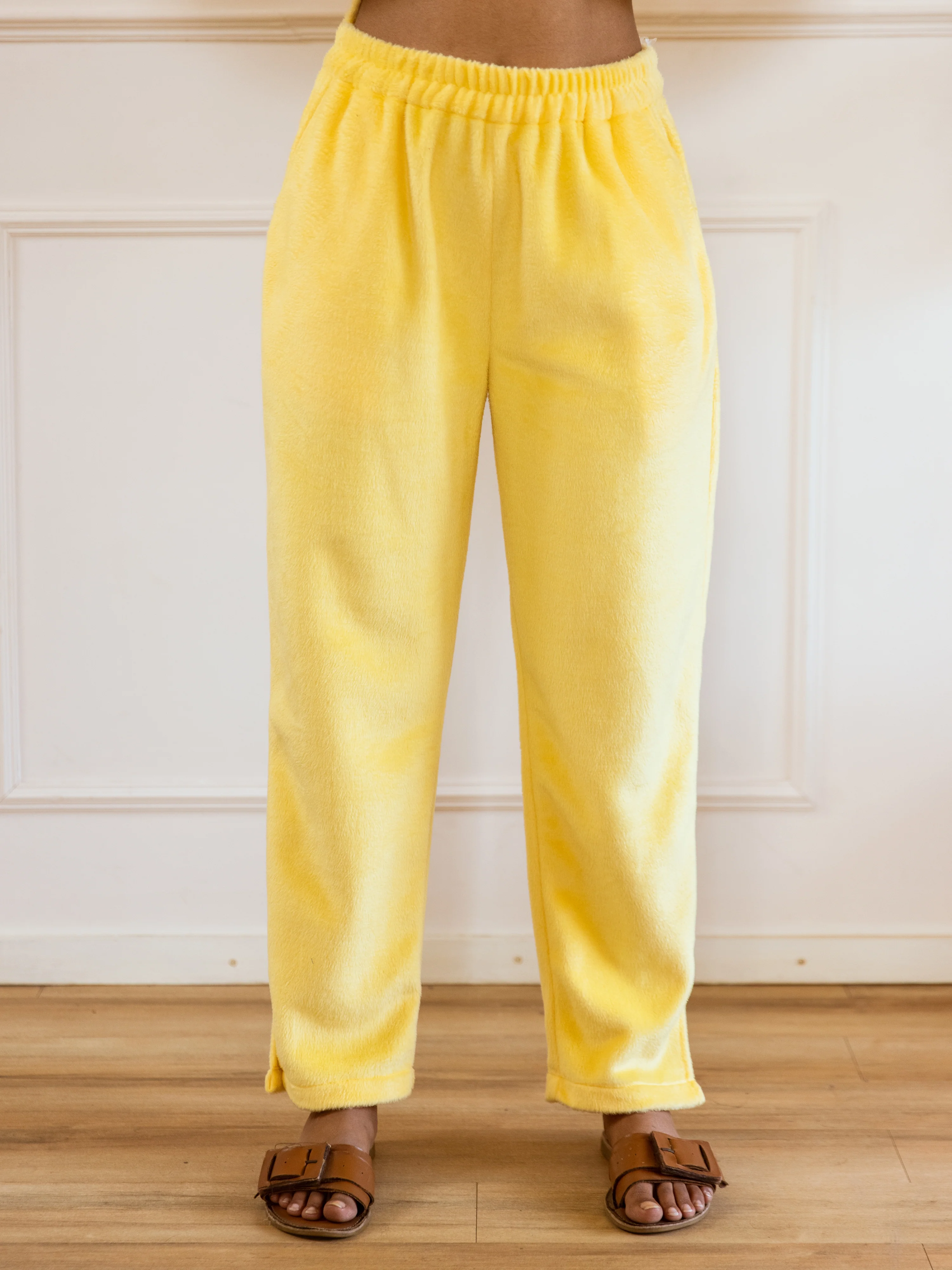Pastel Yellow Super Soft Woollen Collar Set - Image 7