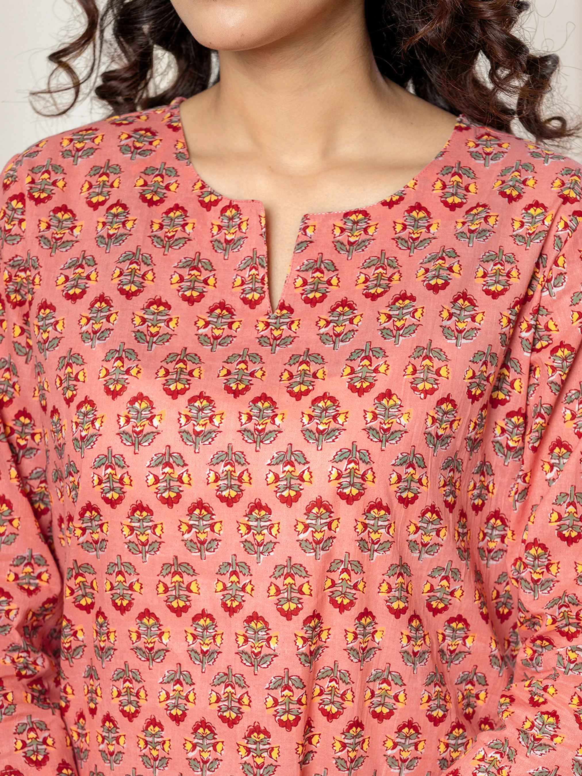 Peachy Block Printed Pure Cotton Lounge Wear - Image 13