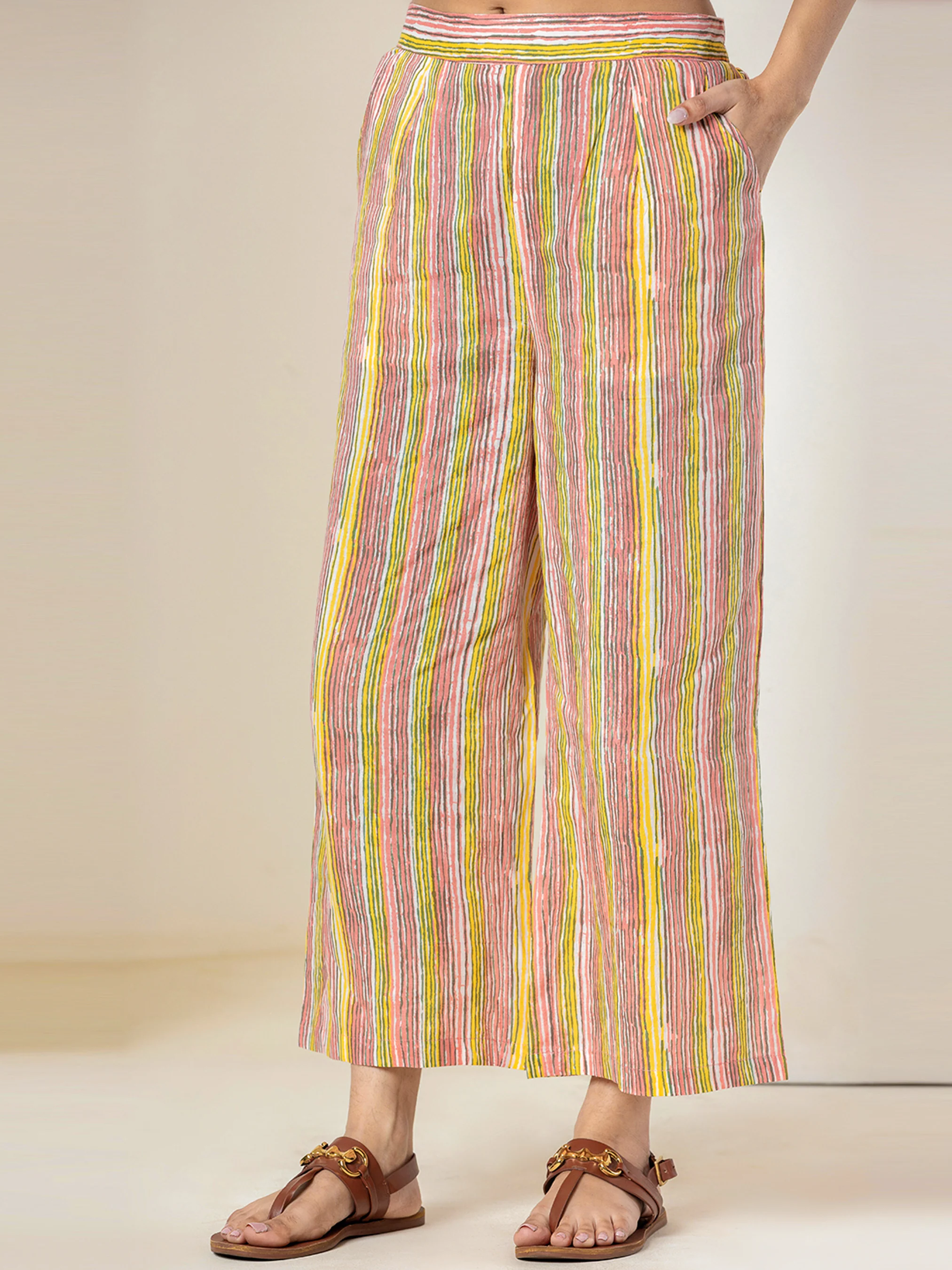 Peachy Block Printed Pure Cotton Lounge Wear - Image 7