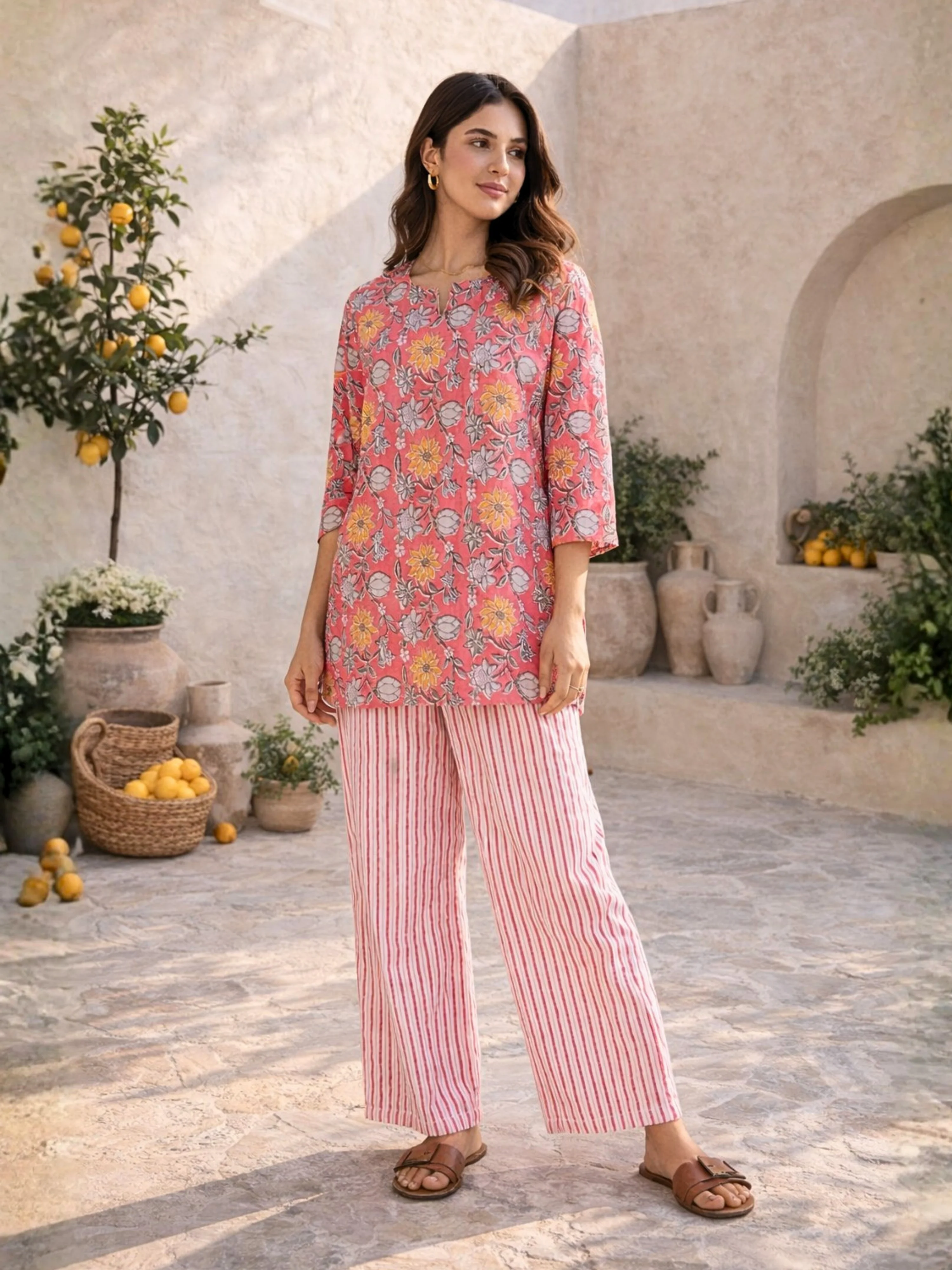 Pretty Blush Pink Pure Cotton Loungewear - Image 5