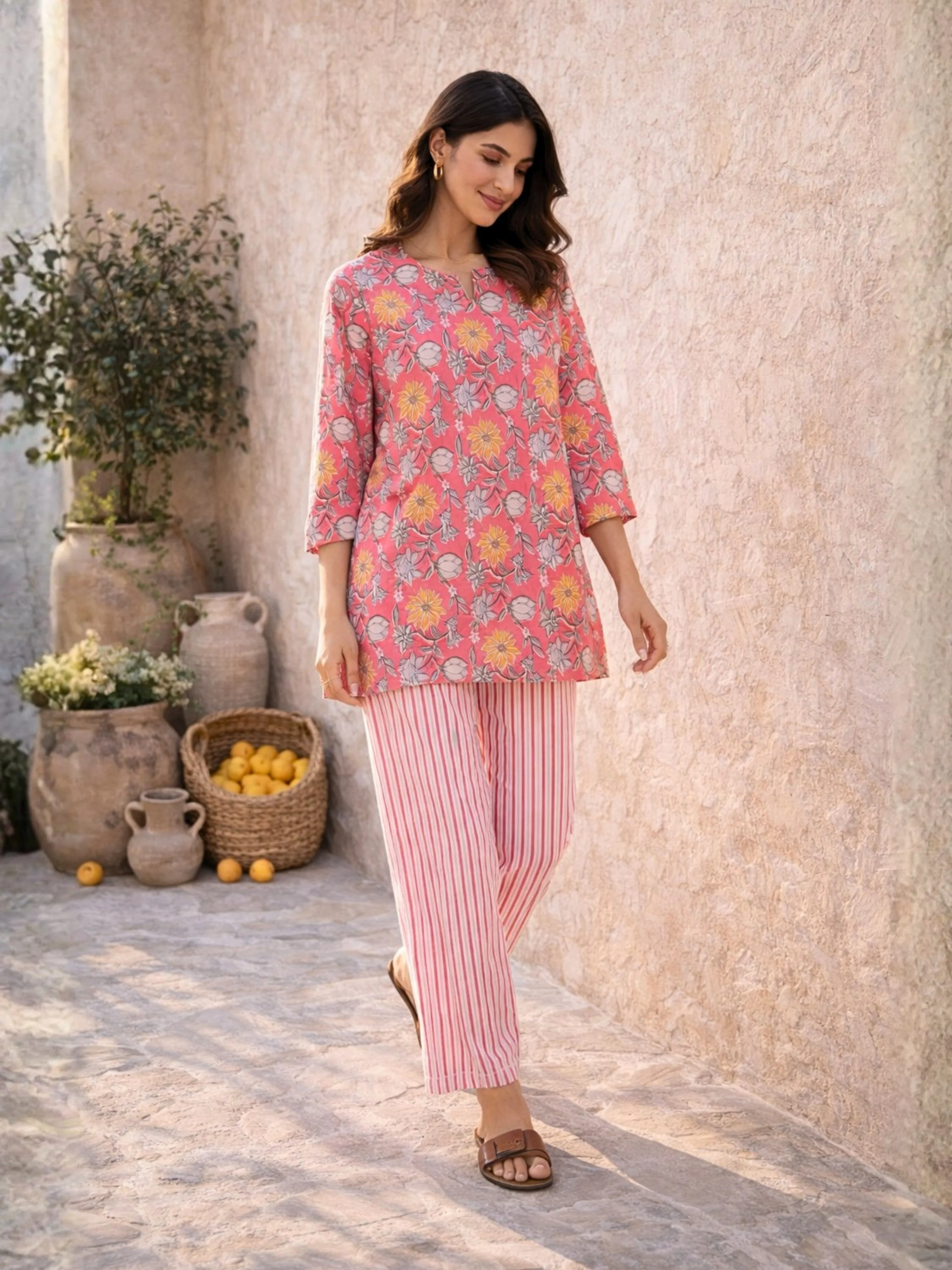 Pretty Blush Pink Pure Cotton Loungewear - Image 6
