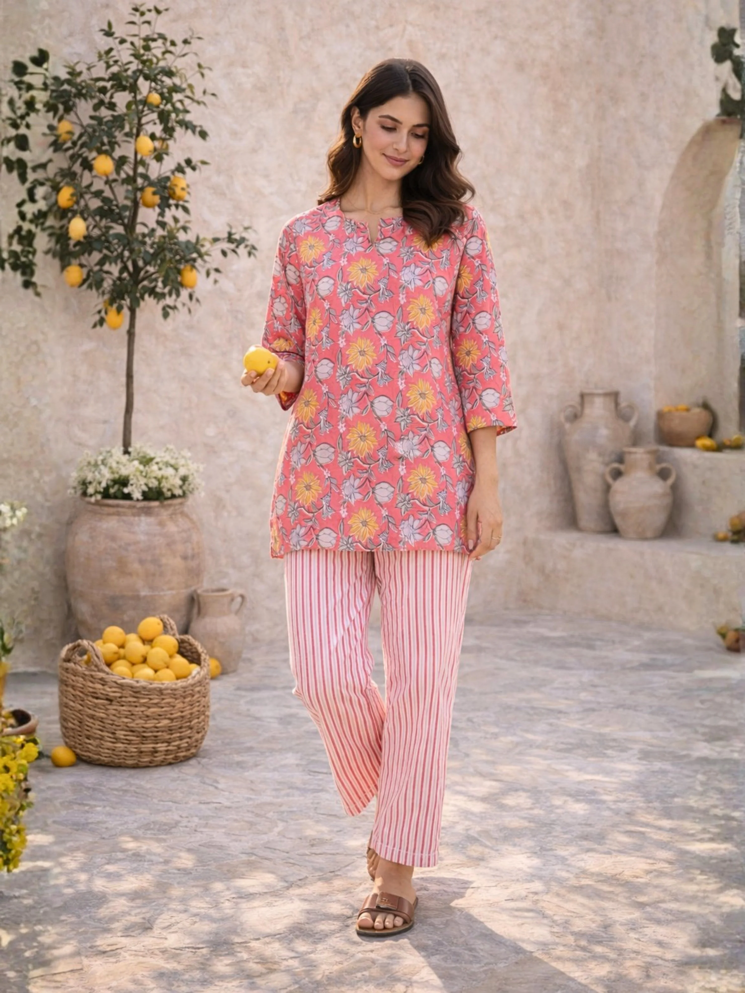 Pretty Blush Pink Pure Cotton Loungewear - Image 7