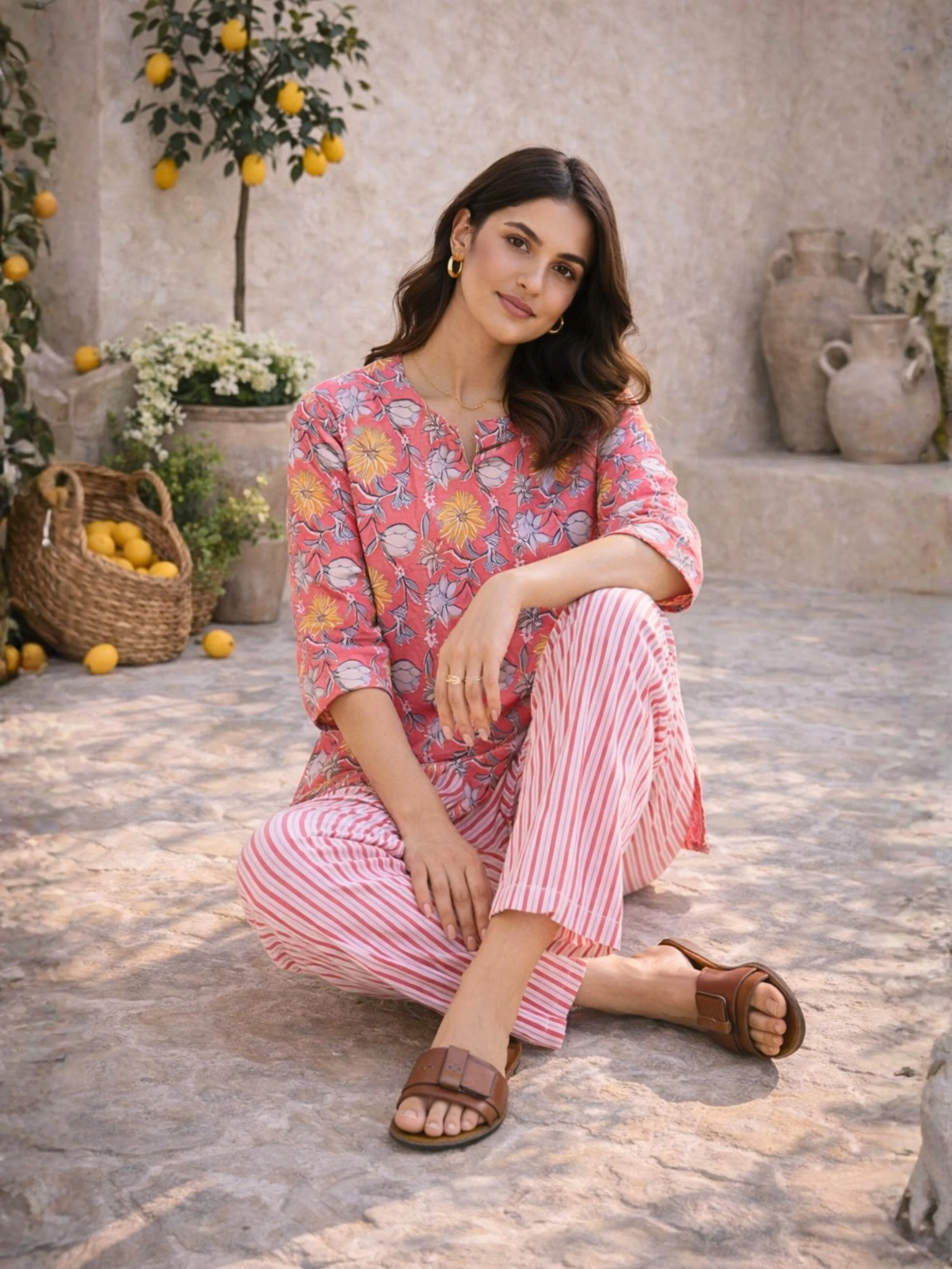 Pretty Blush Pink Pure Cotton Loungewear - Image 8
