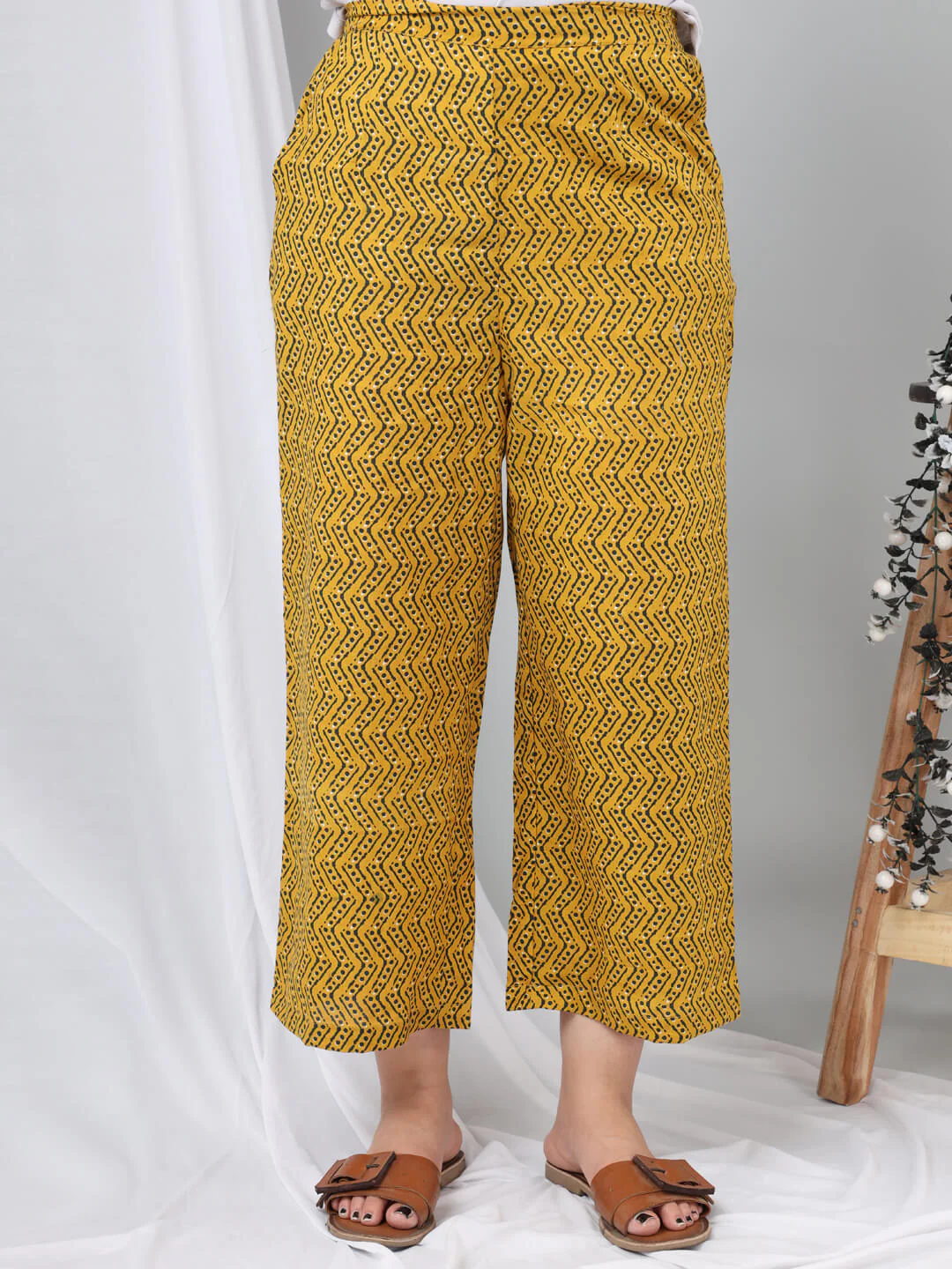 DeepGreen/Lemon Yellow Pure Cotton Lounge Wear - Image 8