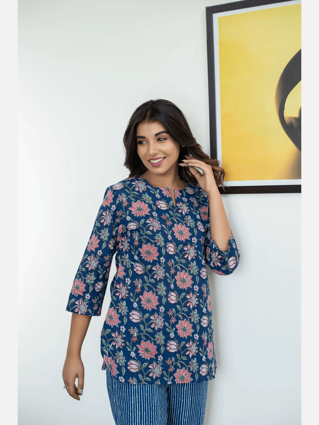 Royal Blue Cotton Loungewear - Image 10
