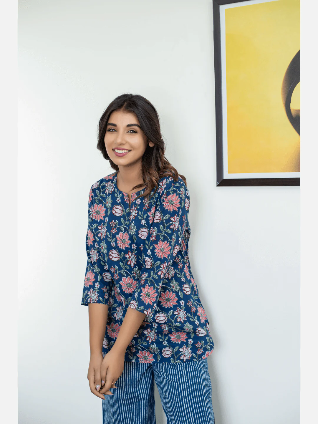 Royal Blue Cotton Loungewear - Image 8