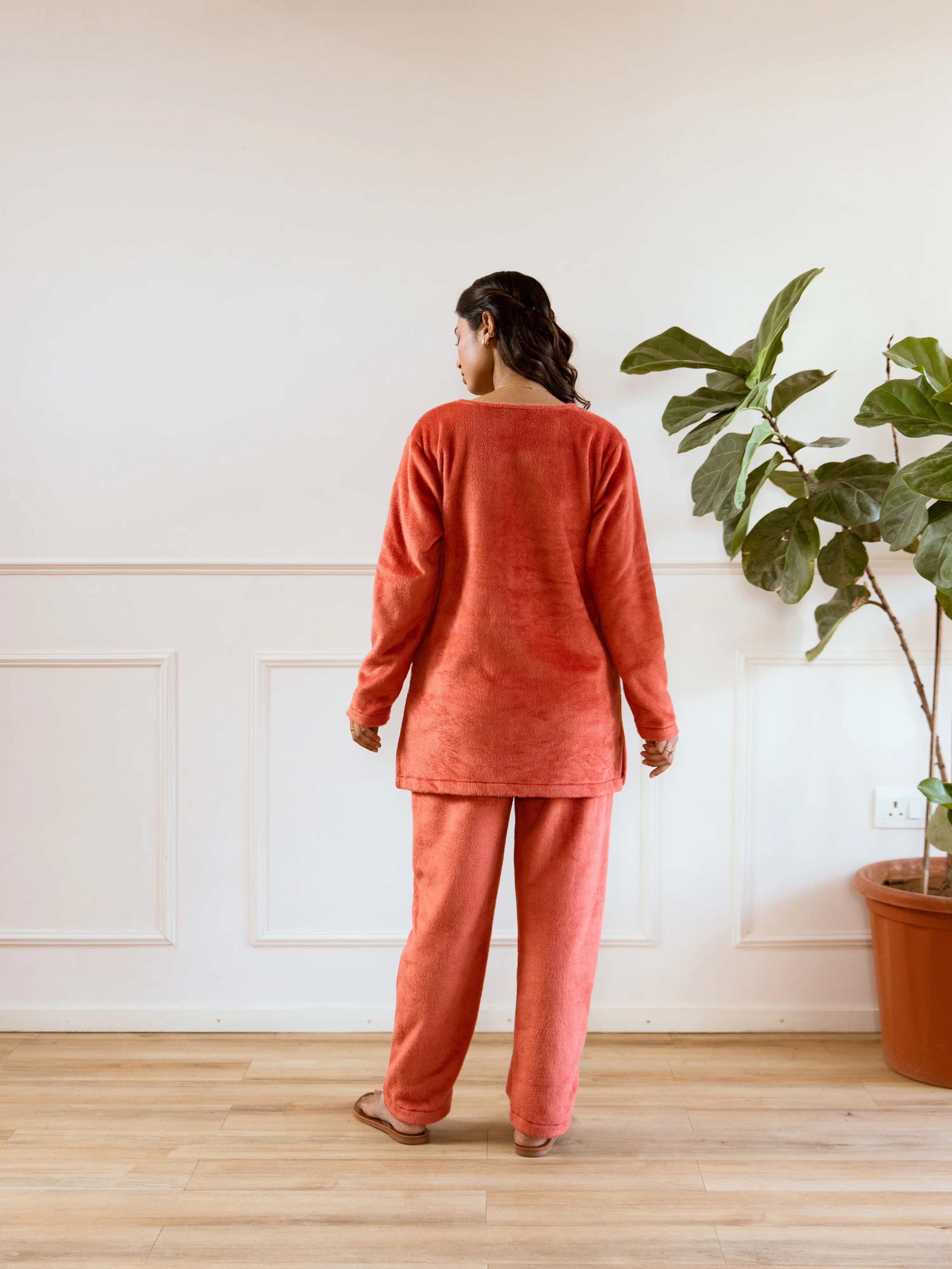Rust Super Soft Woollen Cardigan Set - Image 4
