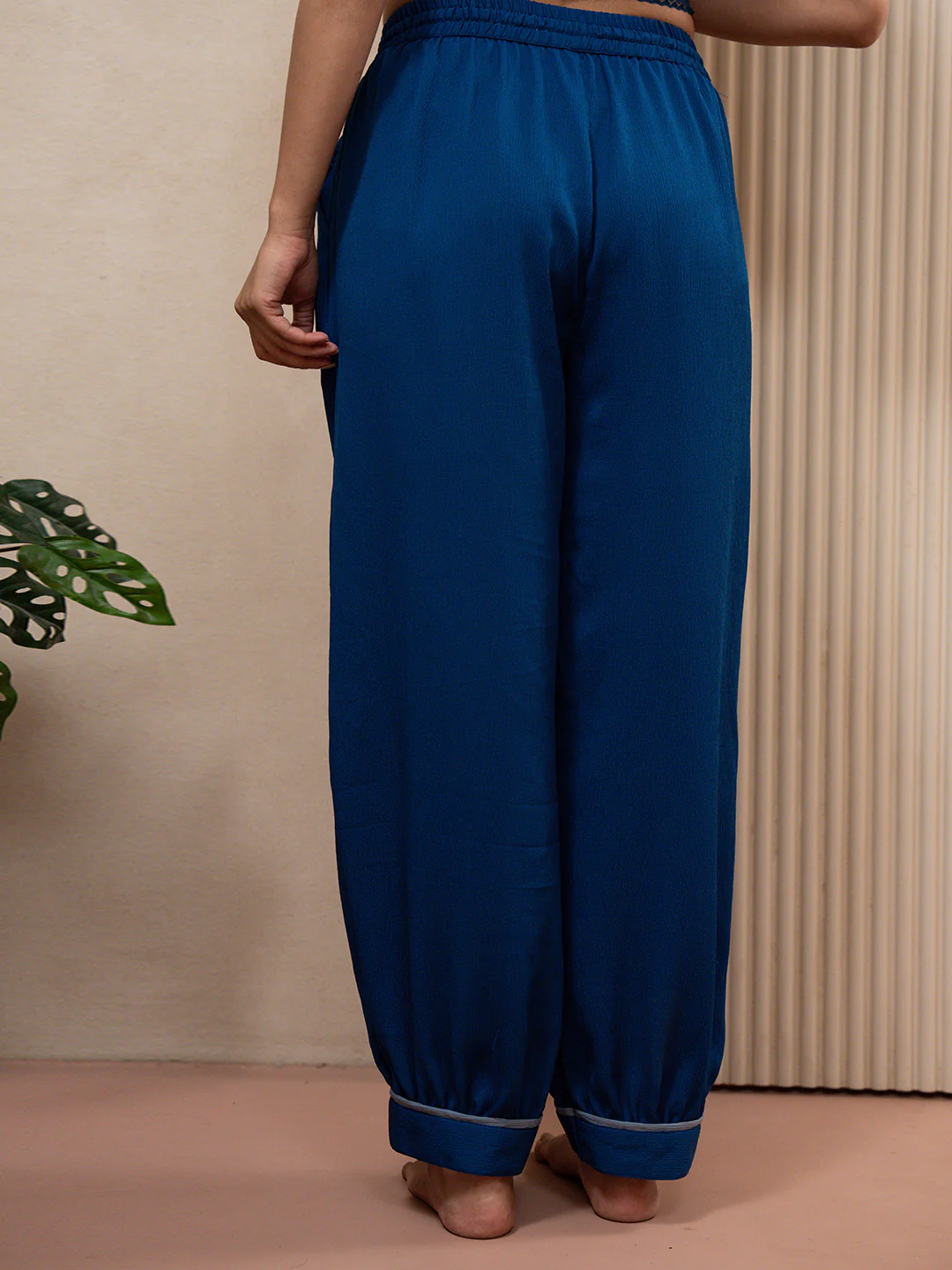 Classic Blue Soft Crepe Patiala Co-Ord Set - Image 12