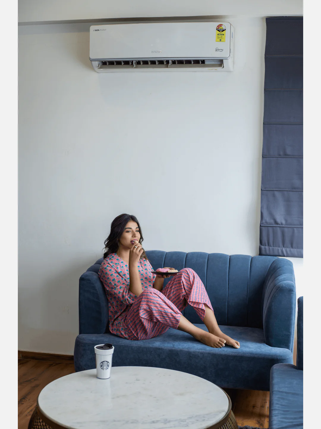 Smooth Pink back pleated Cotton Loungewear - Image 4