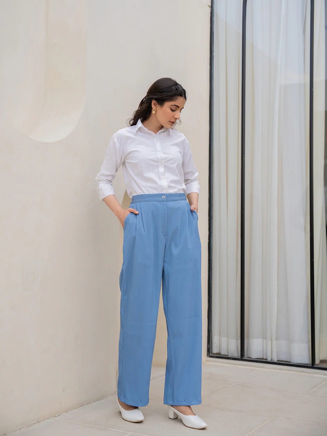 Star Line Blue Formal Pants - Image 10