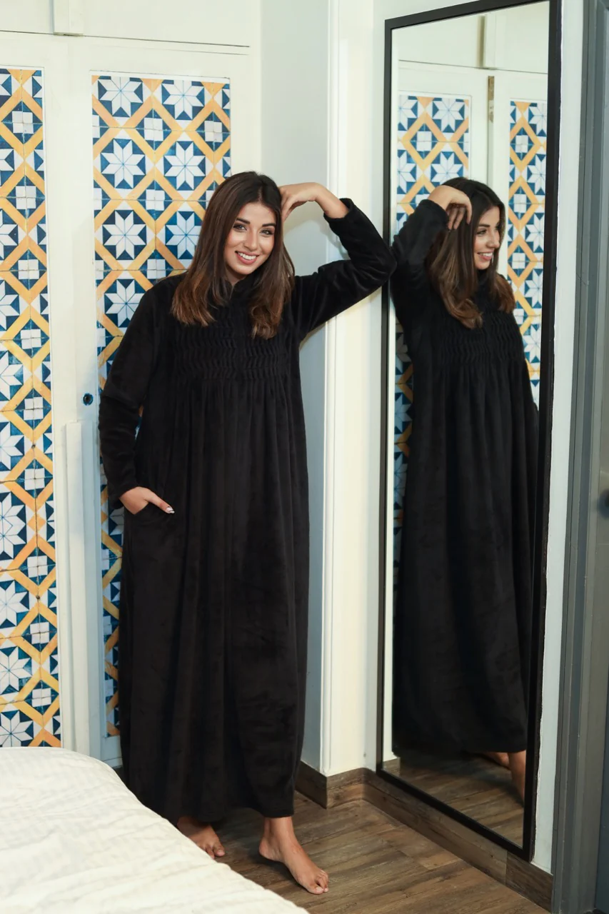 Super Soft Black pleated Woollen Maxi - Image 2