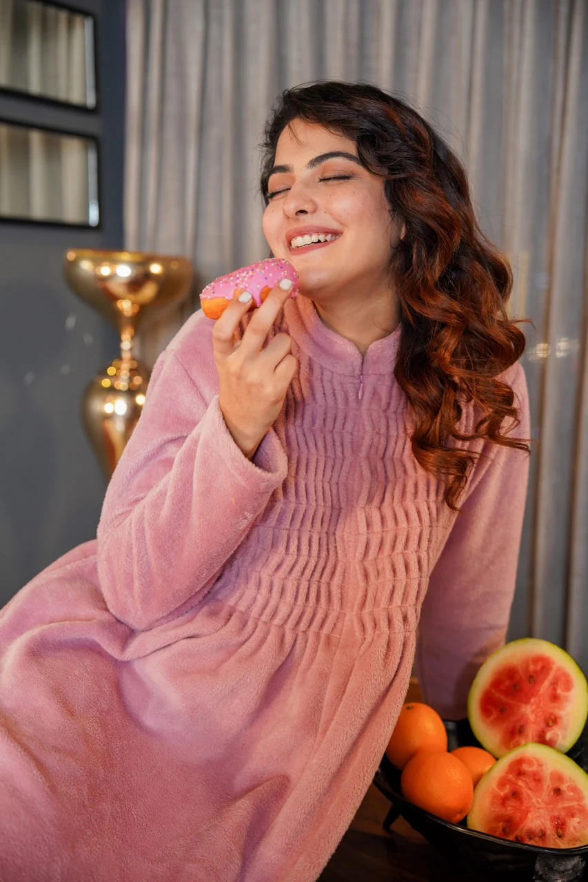 Super Soft Candy Pink pleated Woollen Maxi - Image 10
