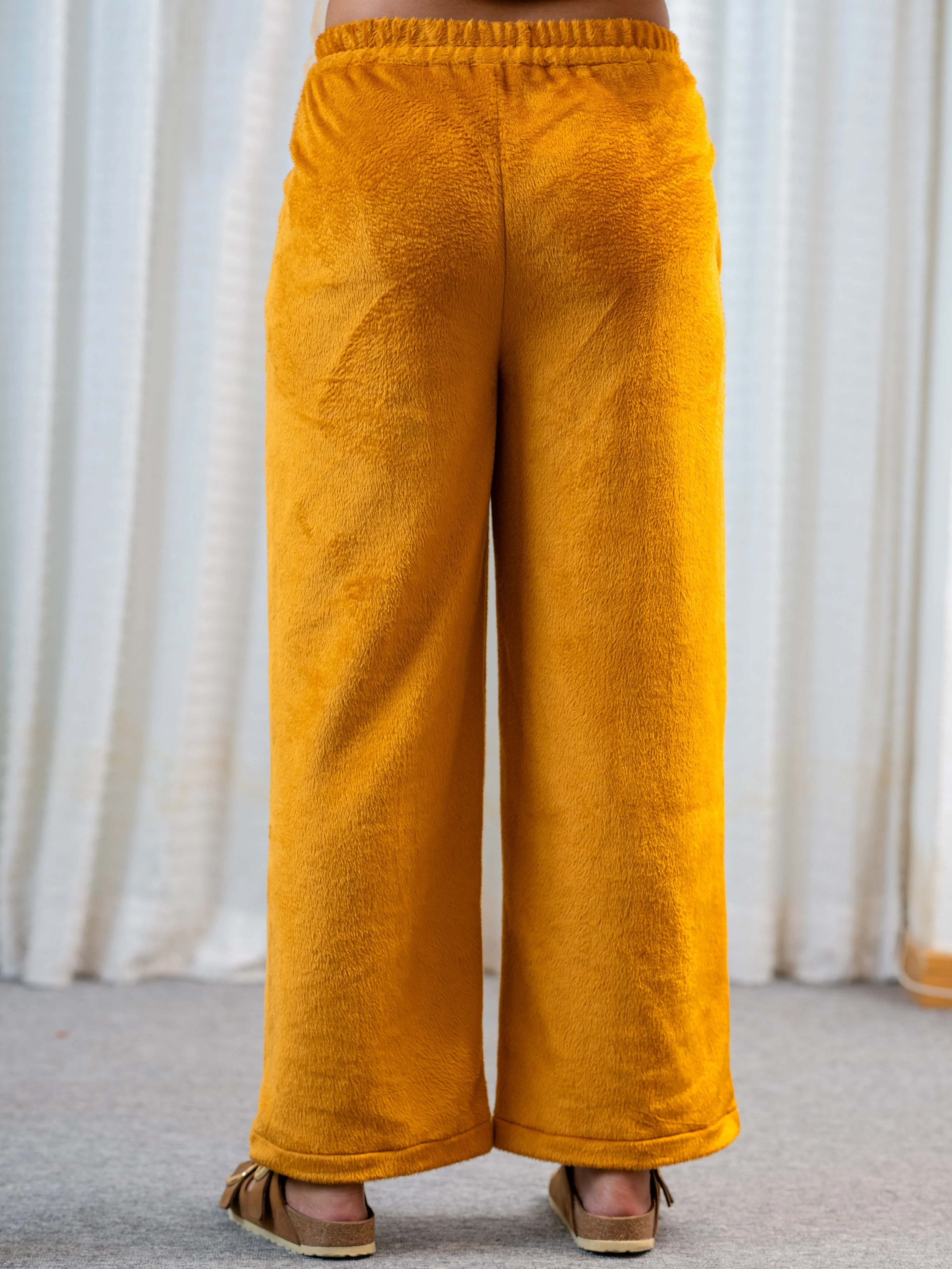 PinTuck Mustard Long Kurta Super Soft Woollen Set - Image 8