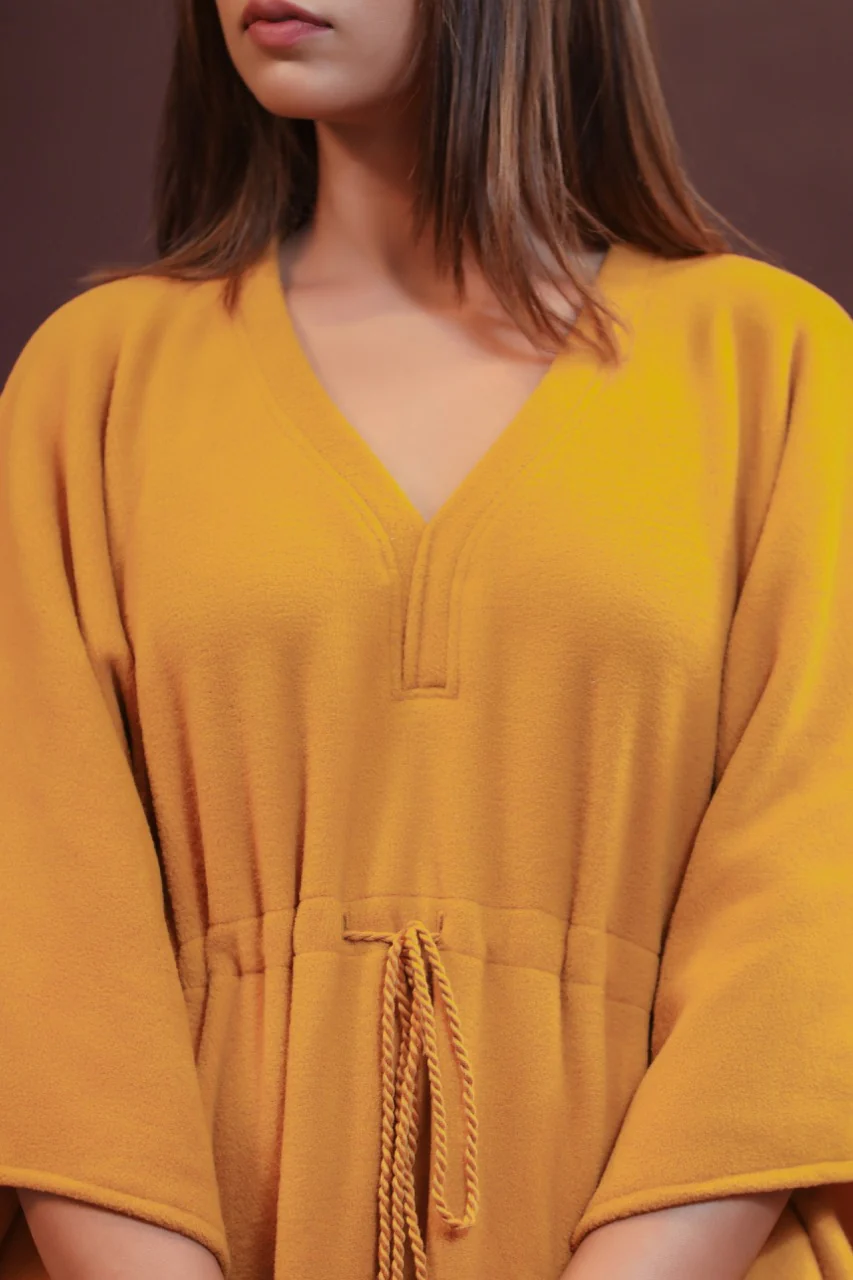 Super Soft Mustard Woollen Kaftan - Image 9