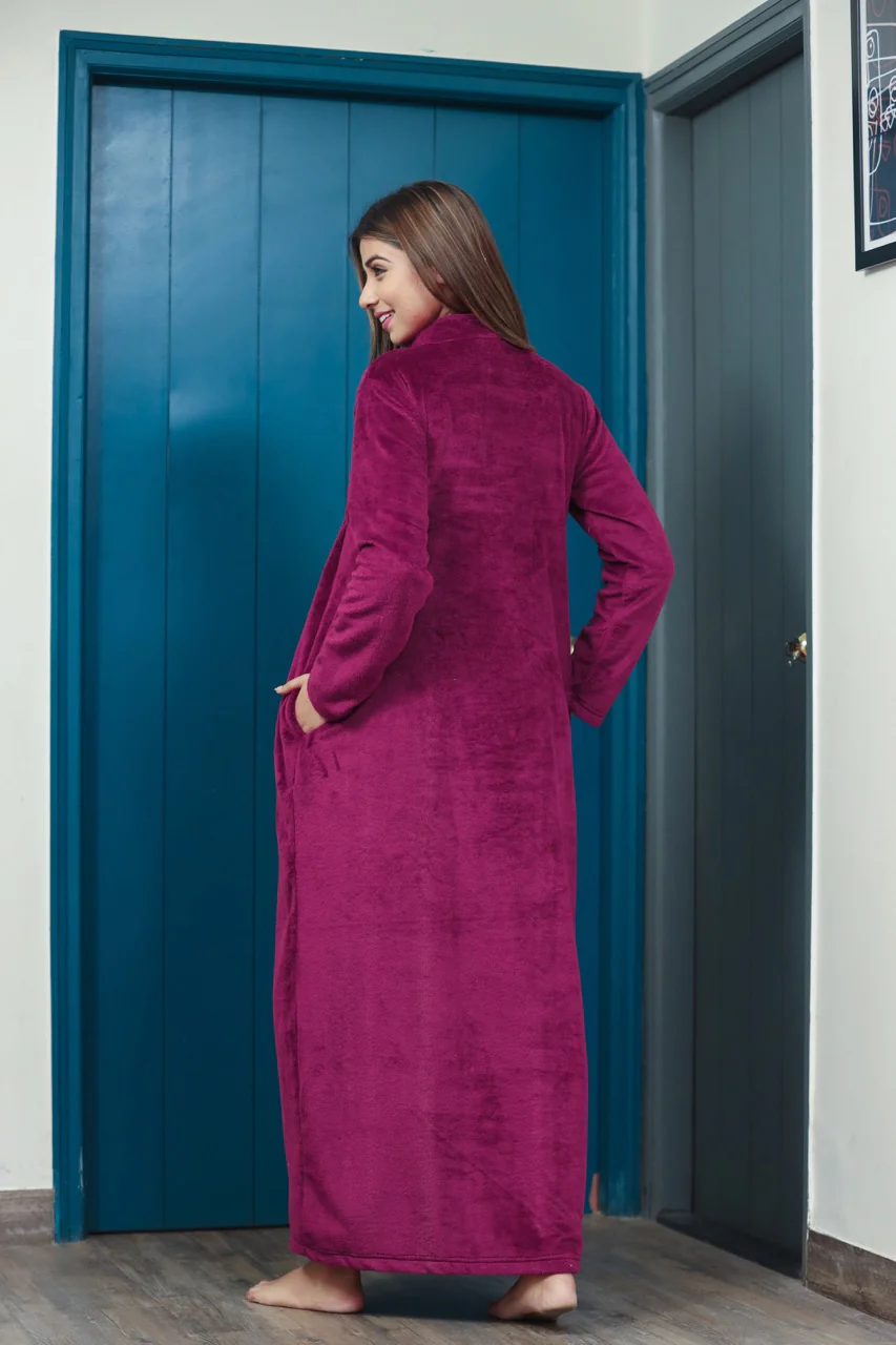 Super Soft Wine pleated Woollen Maxi - Image 3