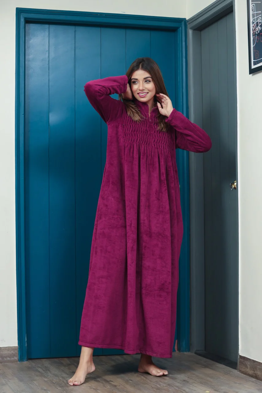 Super Soft Wine pleated Woollen Maxi - Image 6