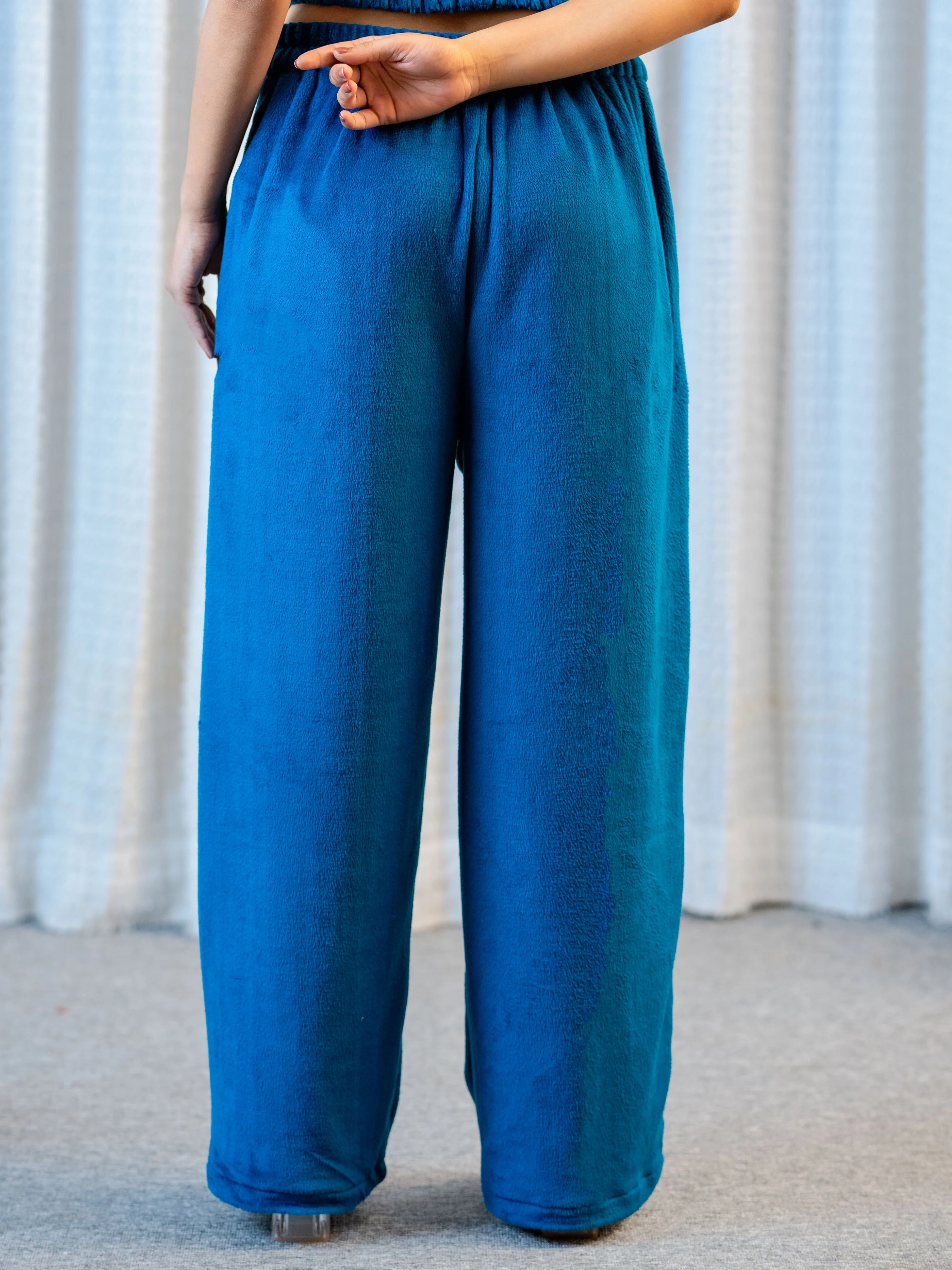 Teal Super Soft Woollen 3 Piece Robe Set - Image 14