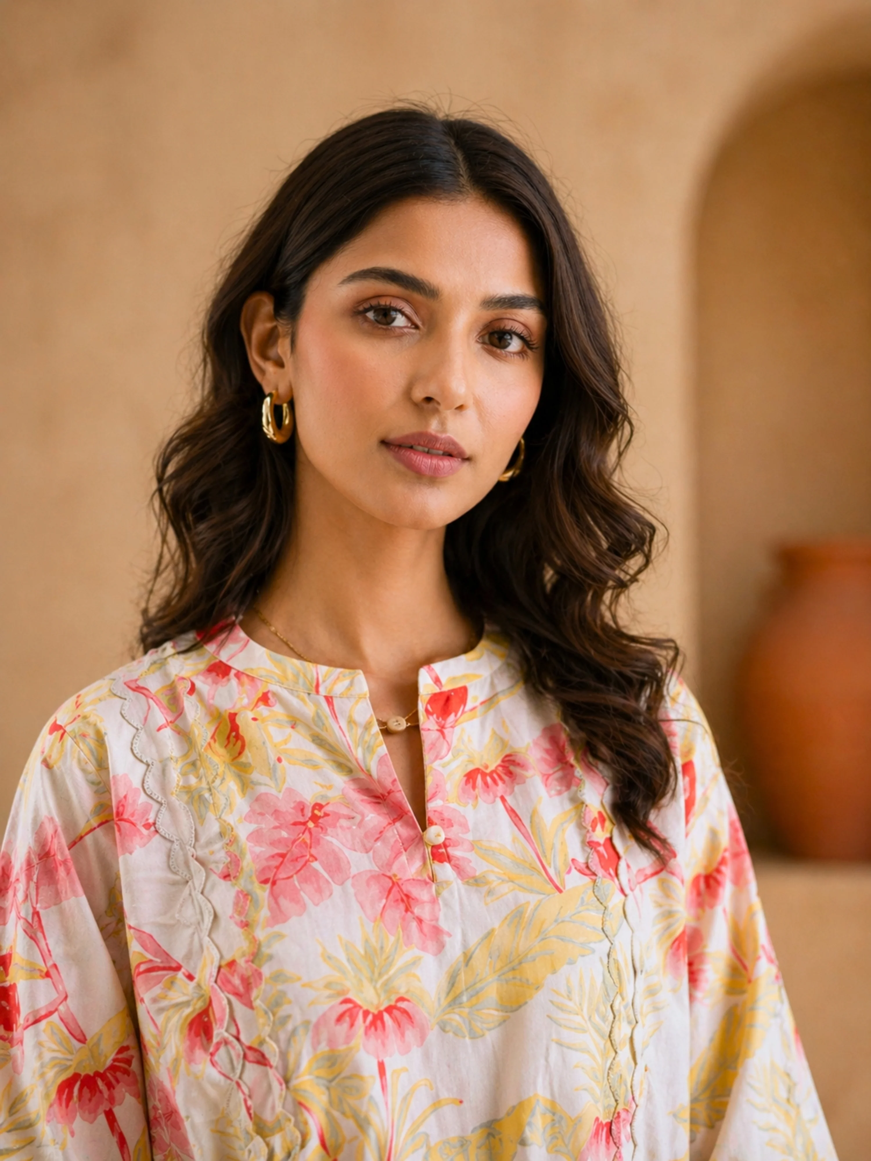 Tropical Pearl Garden Bloom Round Collar Co-Ord Set - Image 2