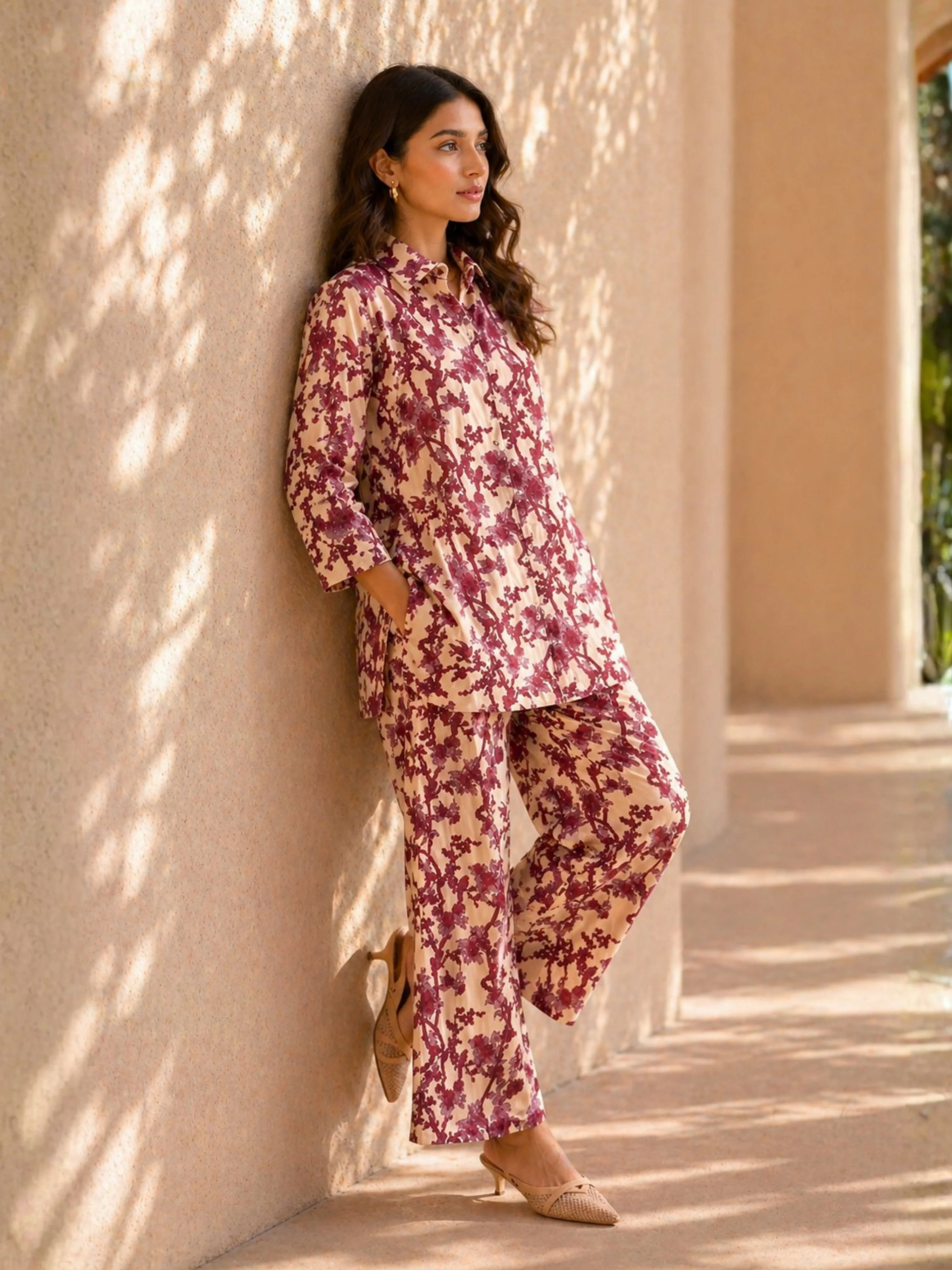 Tropical Purple Haze Collared Shirt Co-Ord Set - Image 5