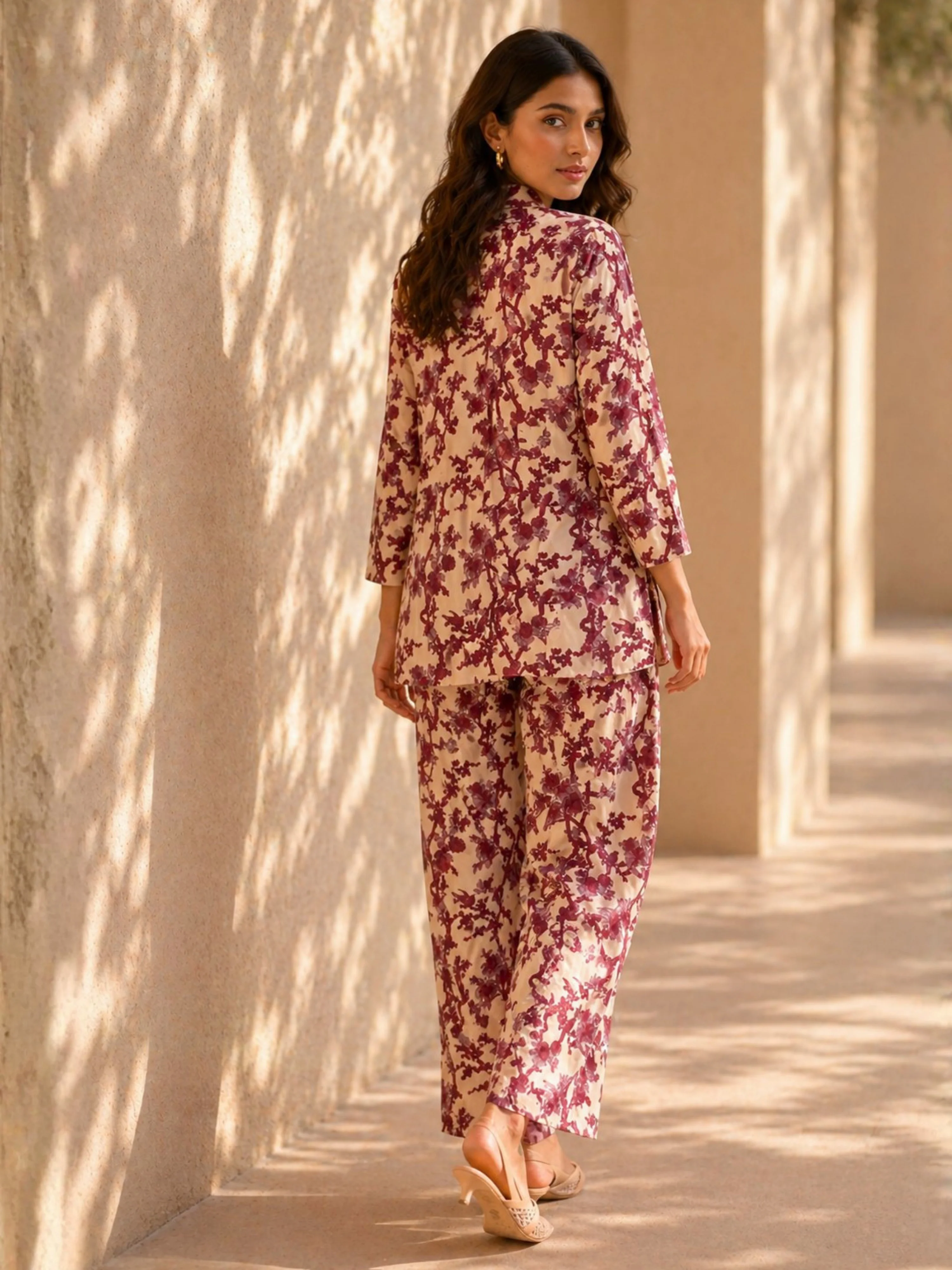 Tropical Purple Haze Collared Shirt Co-Ord Set - Image 7