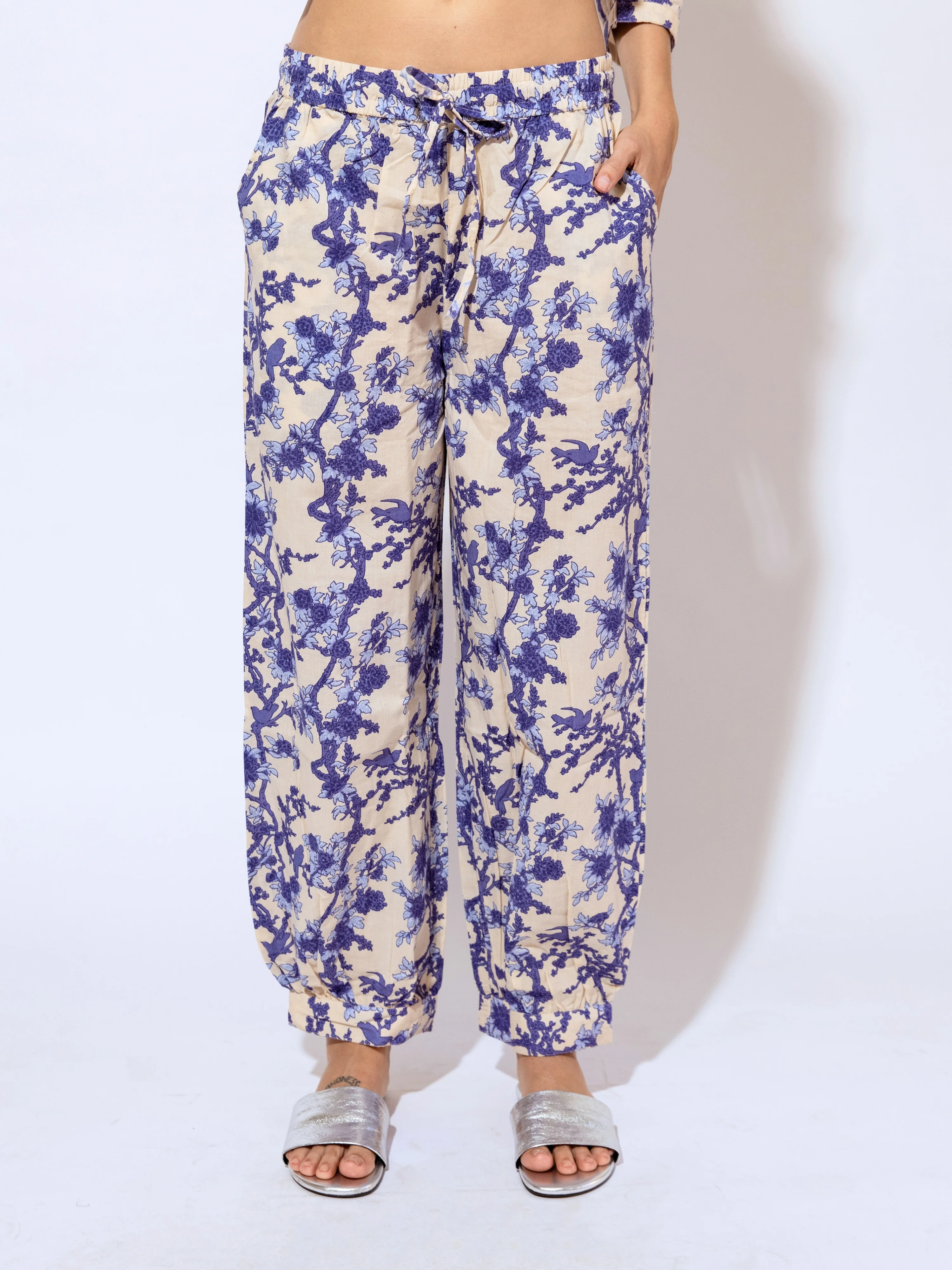 Tropical Sapphire Dream Long Shirt & Patiala Co-Ord Set - Image 4