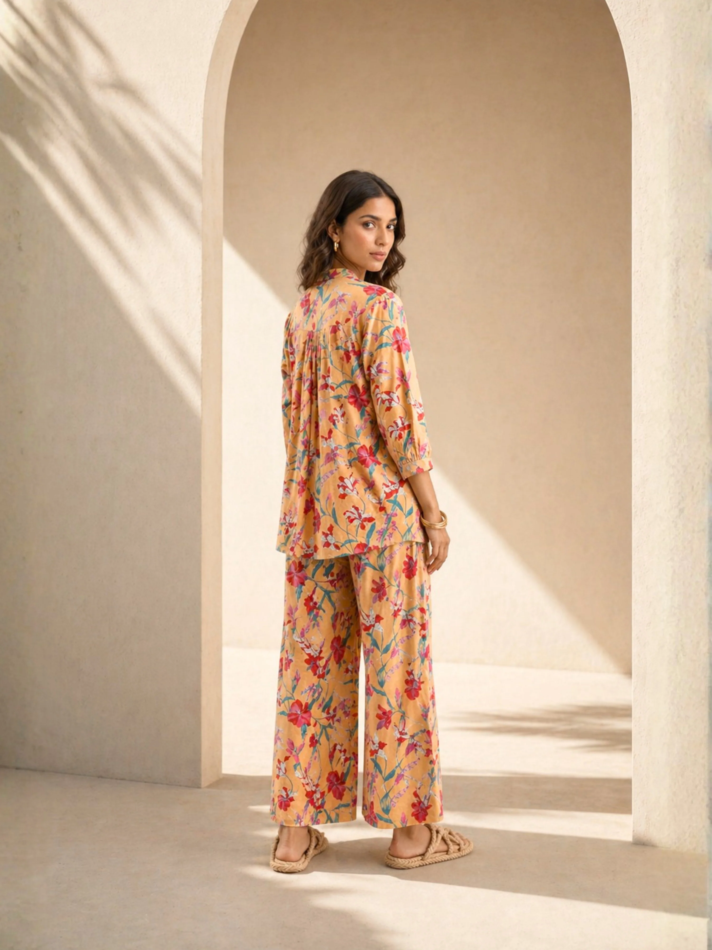 Tropical Sunset Pleated Back Co-Ord Set - Image 6