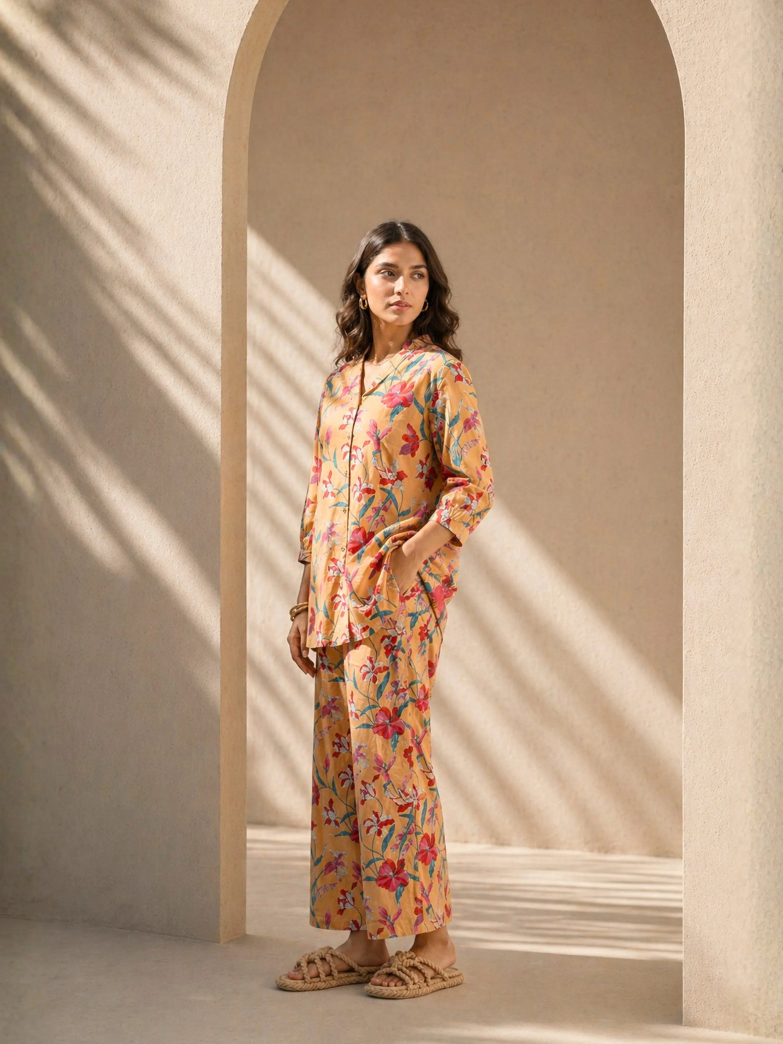 Tropical Sunset Pleated Back Co-Ord Set - Image 7