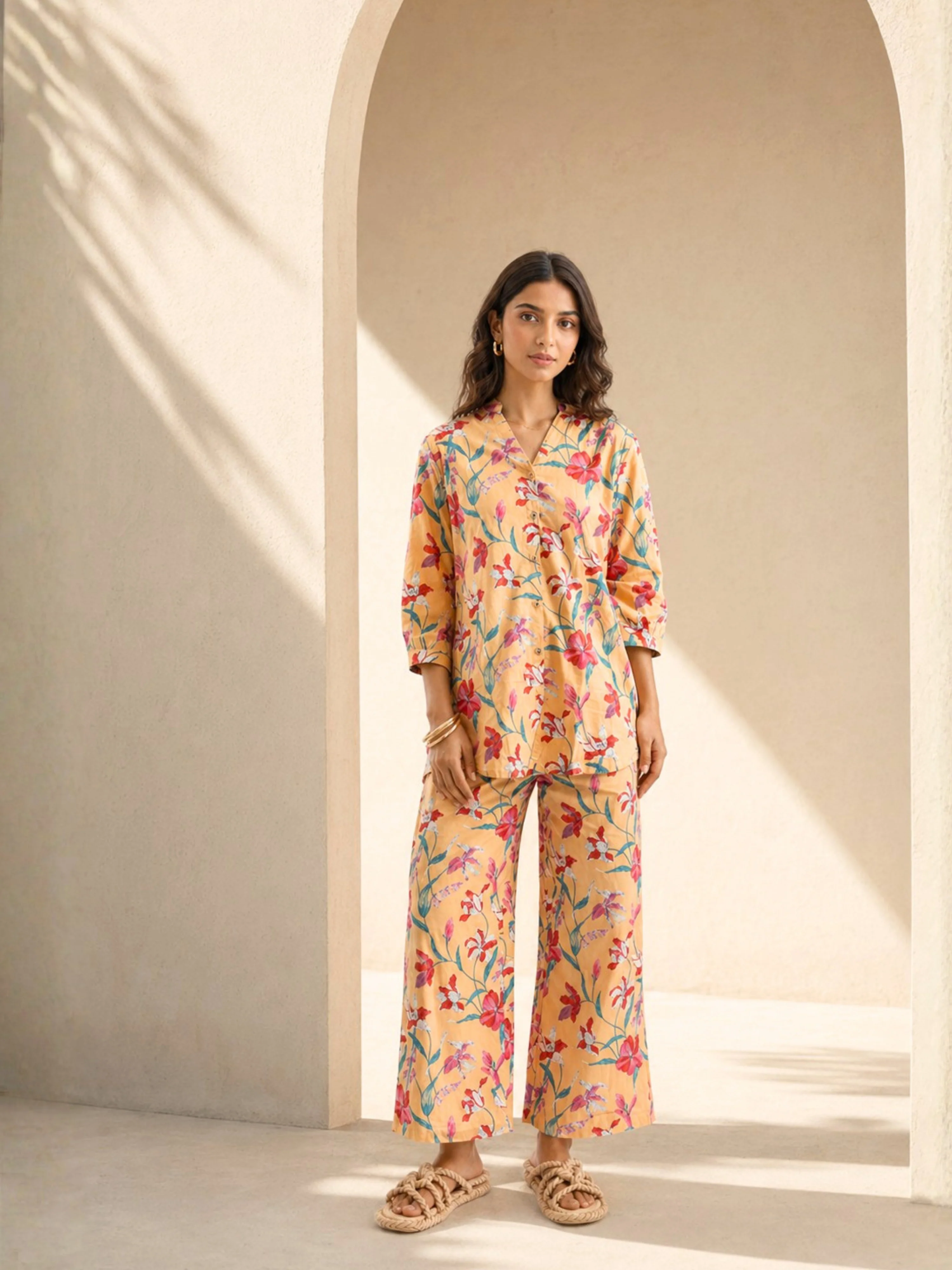 Tropical Sunset Pleated Back Co-Ord Set - Image 8