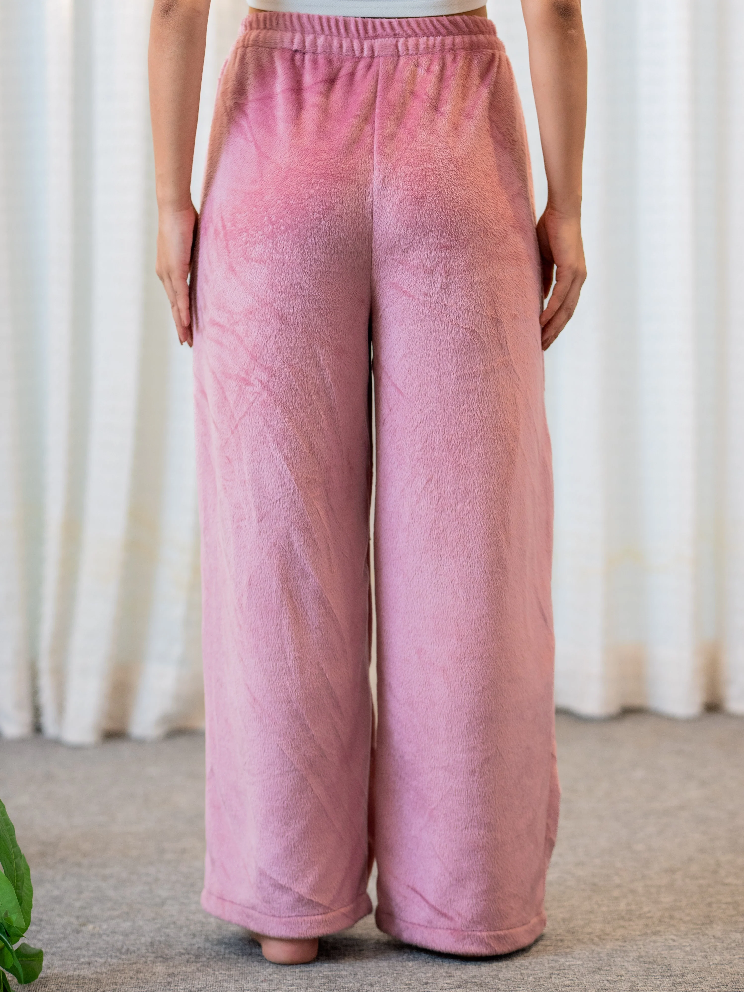 V Neck Super Soft Candy Pink Long Kurta woollen Set - Image 10