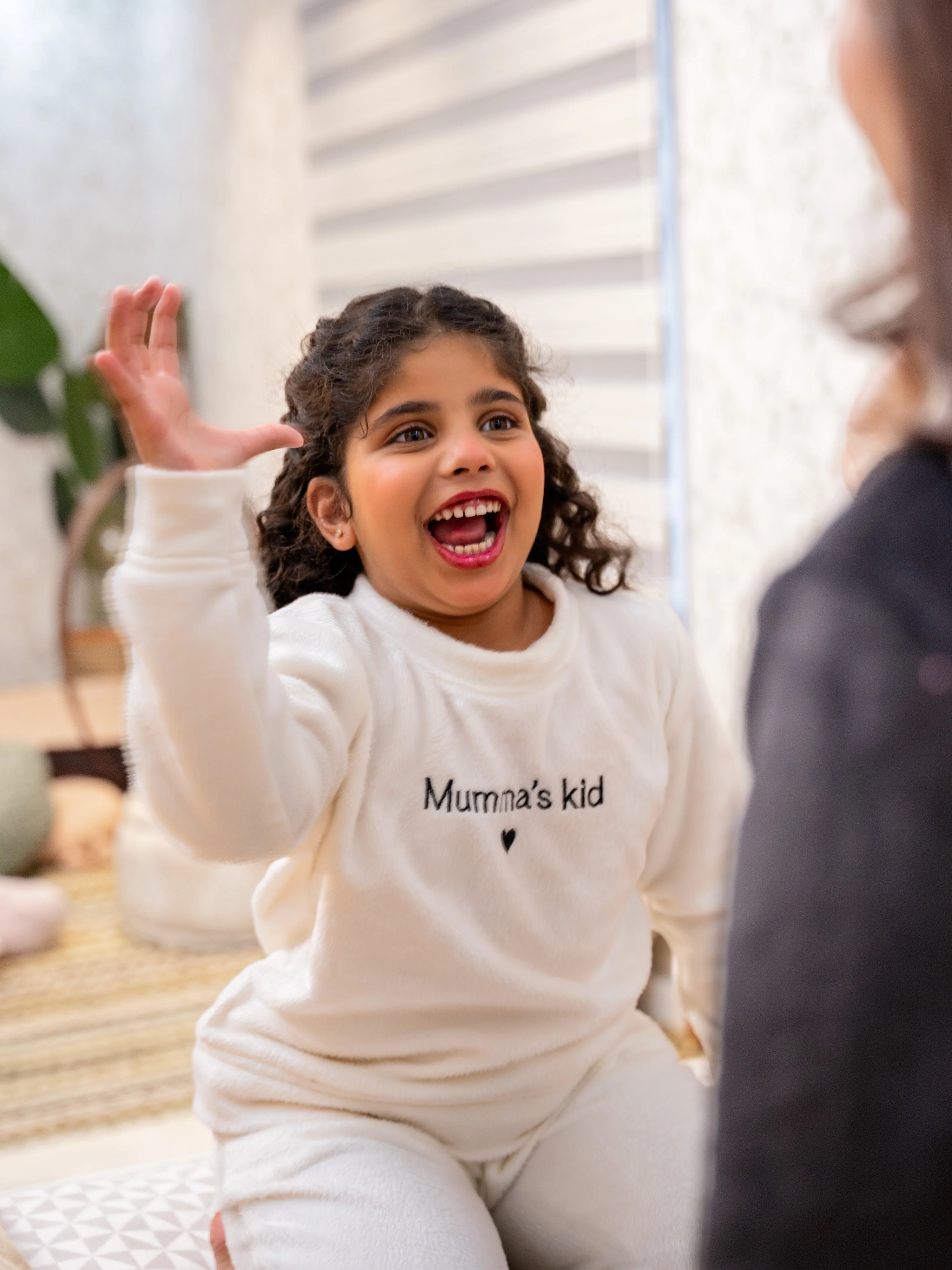 White Super Soft Unisex Kids Woollen Embroidered Sweatshirt Set - Image 8