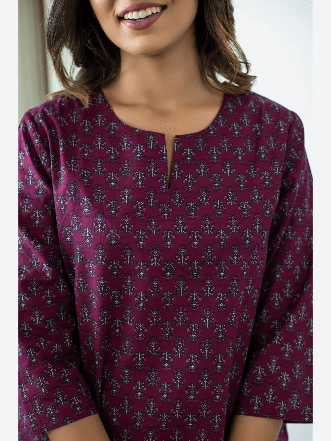 Wine Cotton Loungewear - Image 12