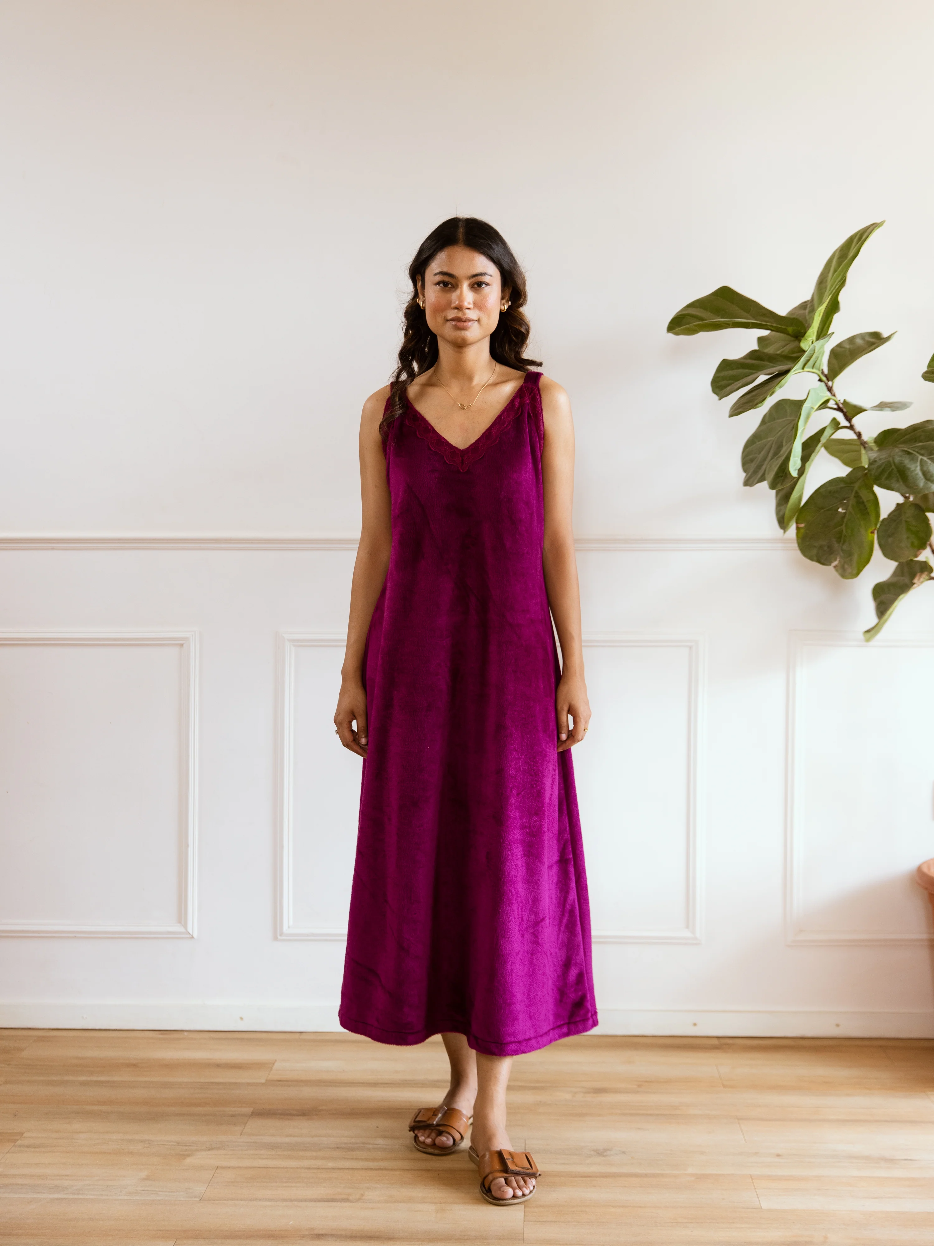 Wine Super Soft Woollen Maxi & Shrug Set - Image 4
